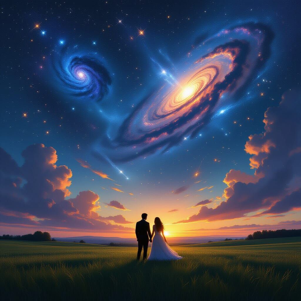 Celestial Wedding: Galaxies at War in the Sky