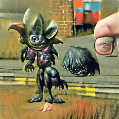 Hyperrealistic Goblin Creature of Darkness