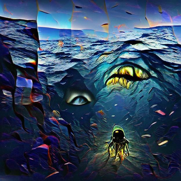 Terrifying Sea Creature in the Deep Ocean