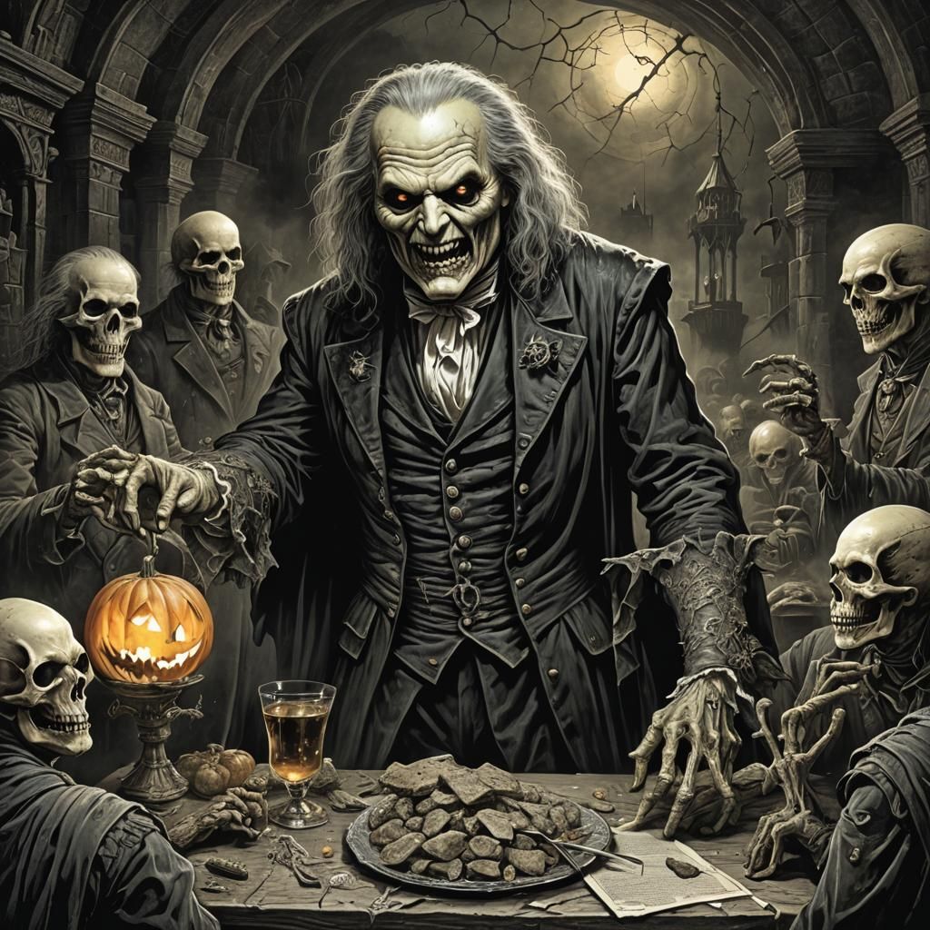 Dr. Stein Horror Illustration in Doré Style