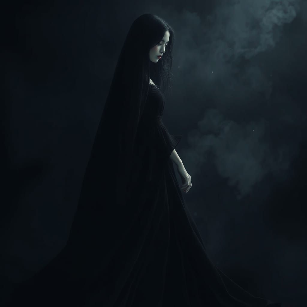 Mysterious Woman in Noir Style