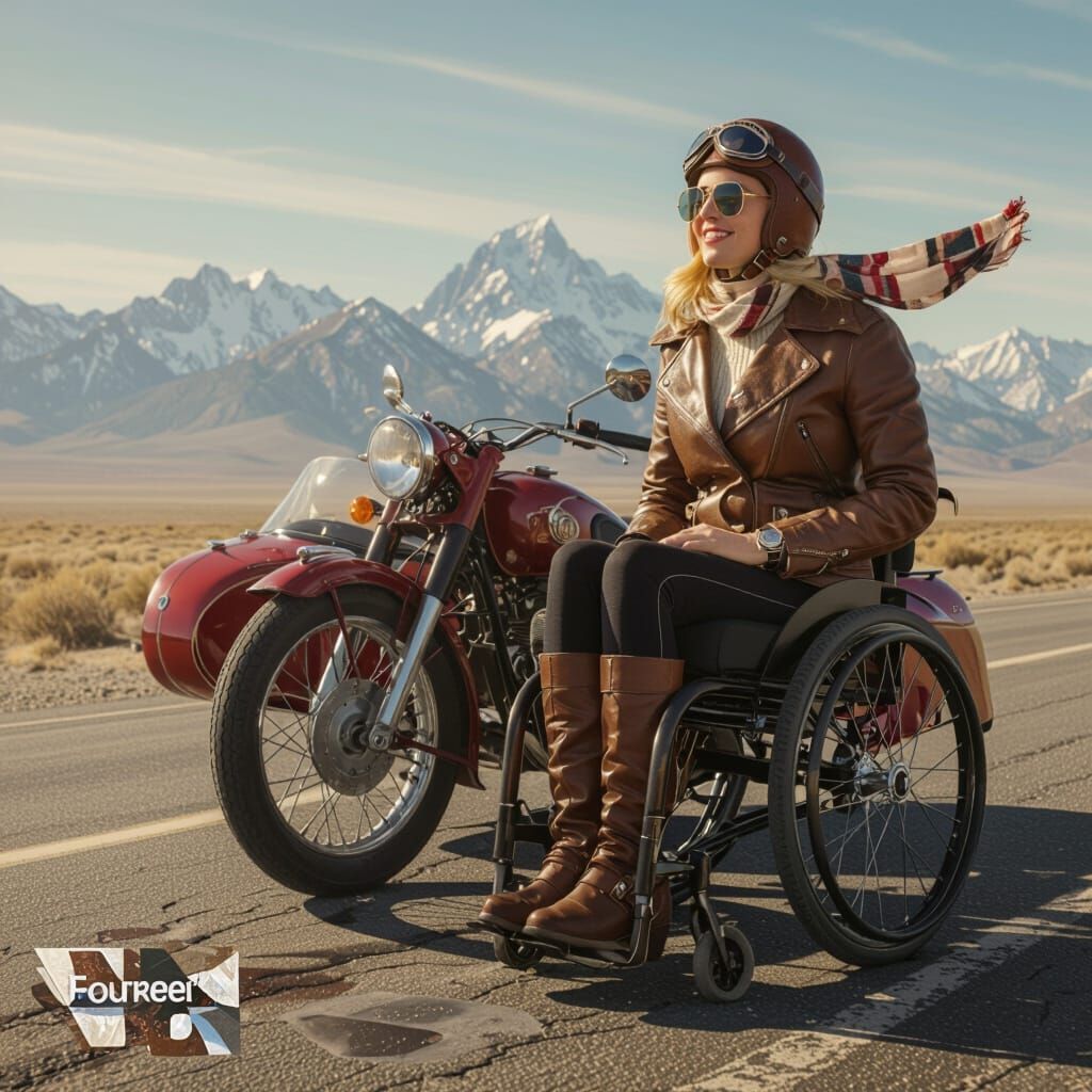 Paraplegic Woman Pilot Rides Motorcycle