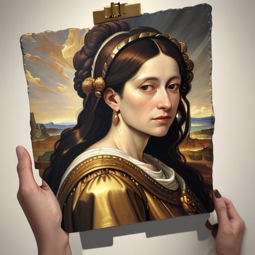 Renaissance Painting of an Elderly Pregnant Woman