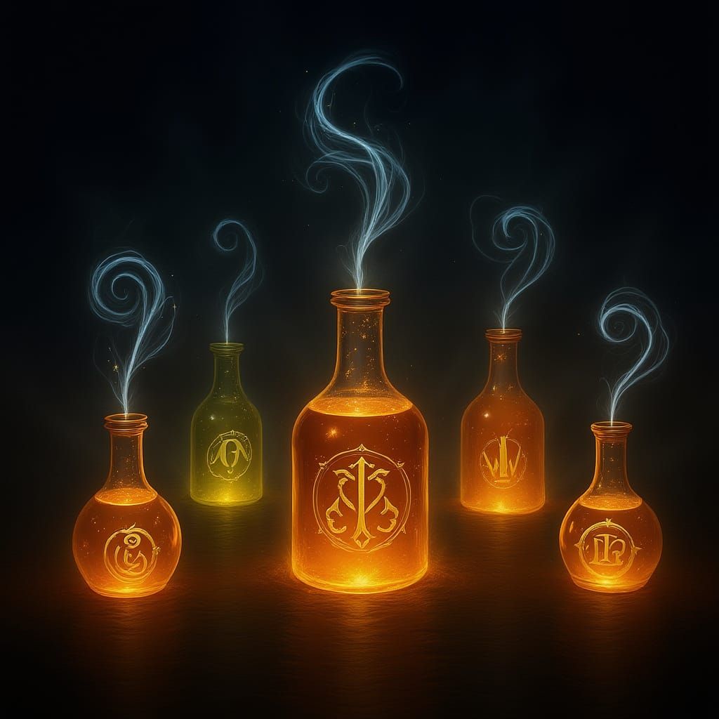 Magical Brews in Gleaming Bottles