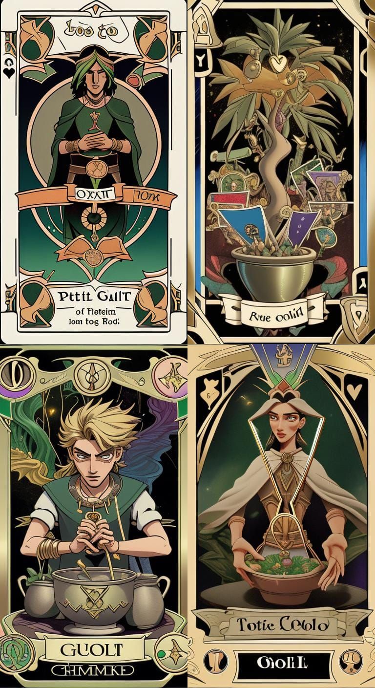 Pot of Gold Tarot Card Illustration