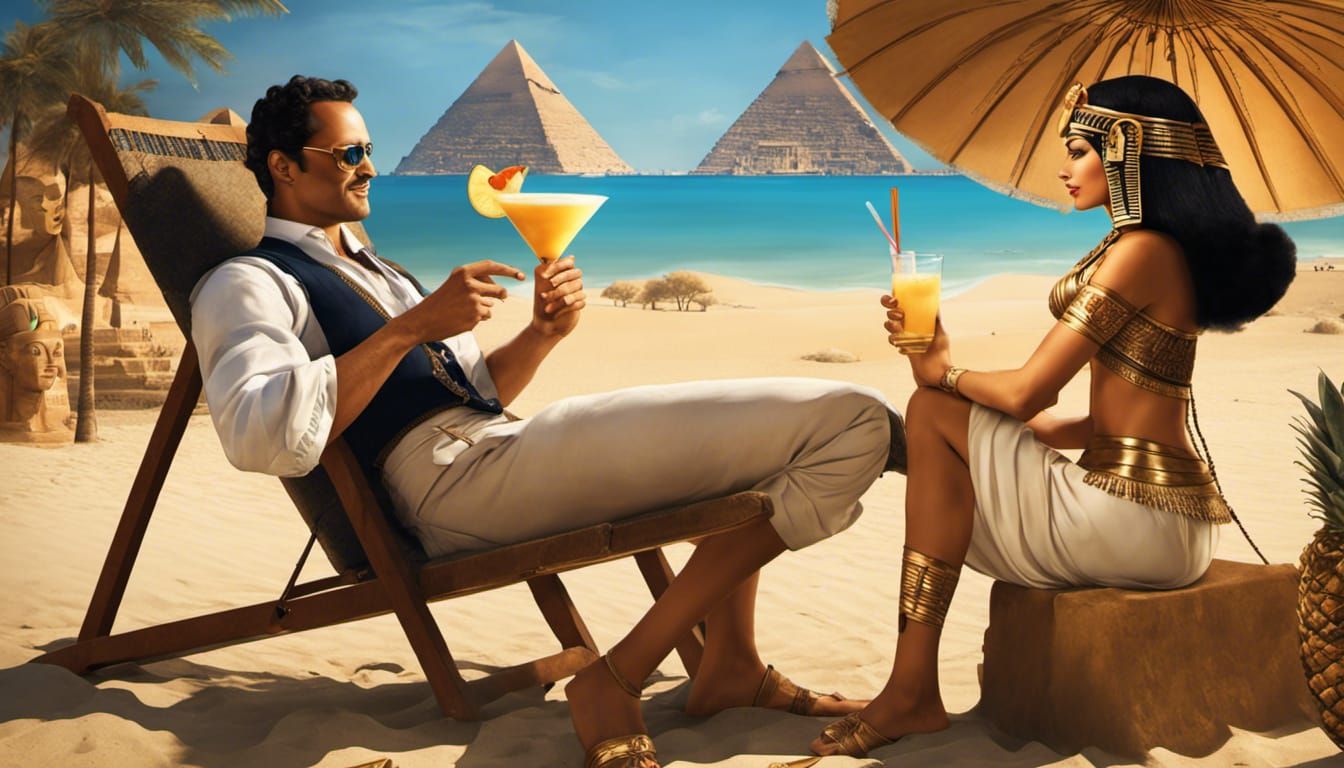 Time Machine Vacation: Beach cocktails with Cleopatra