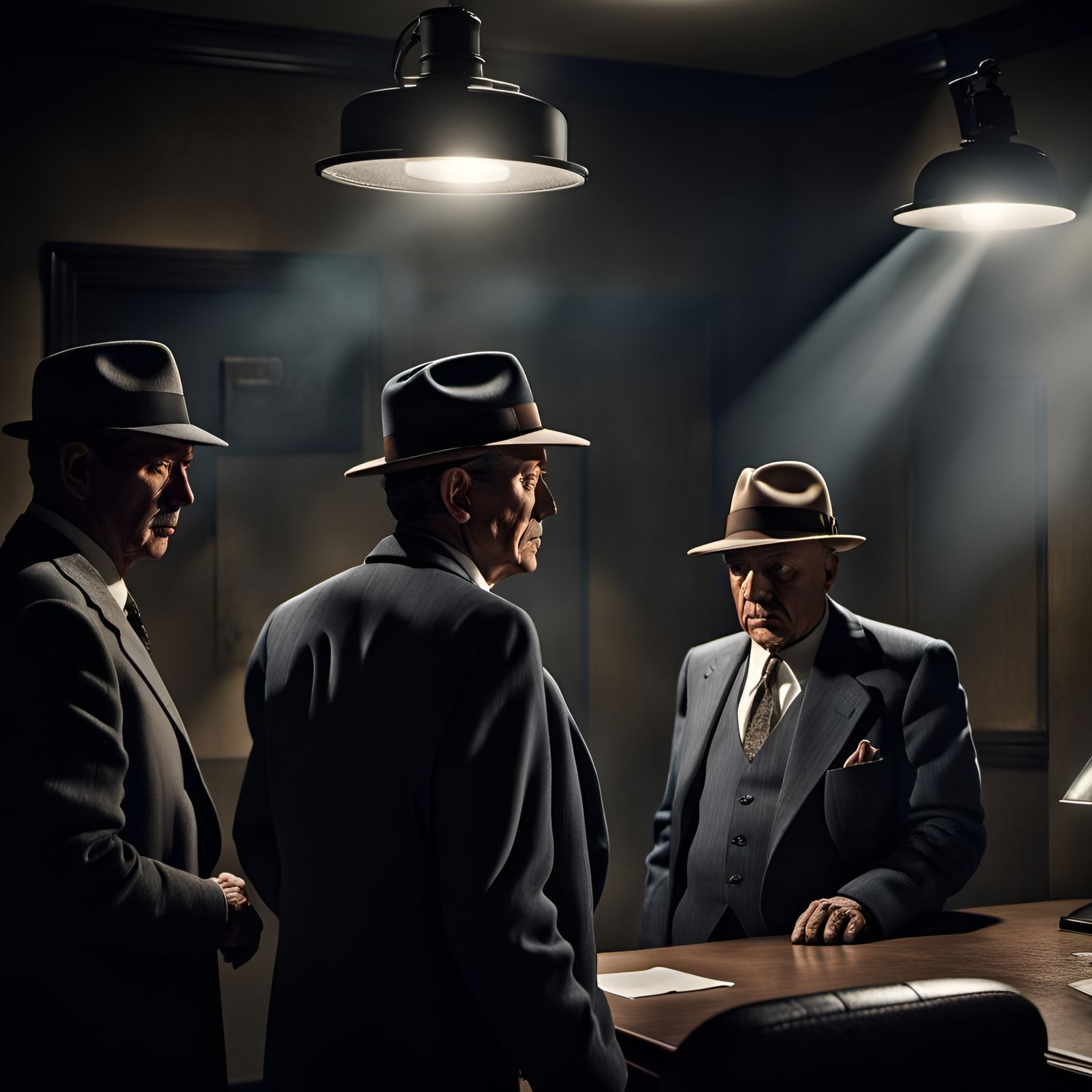 Unveiling the Truth: The Intense Interrogation of Suspect Frank Borgin by Detectives Stone and O'Malley in the Gaines Cr...