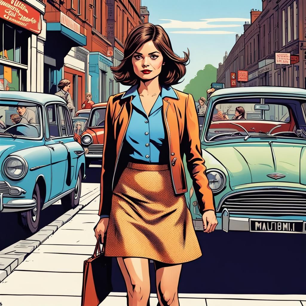 Jenna Coleman as 1960s Comic Book Heroine