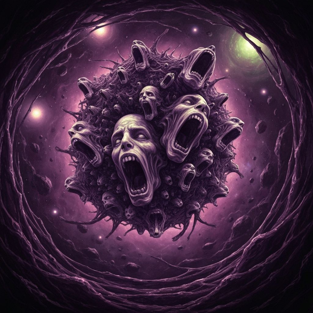 Cosmic Horror Vortex of Screaming Faces