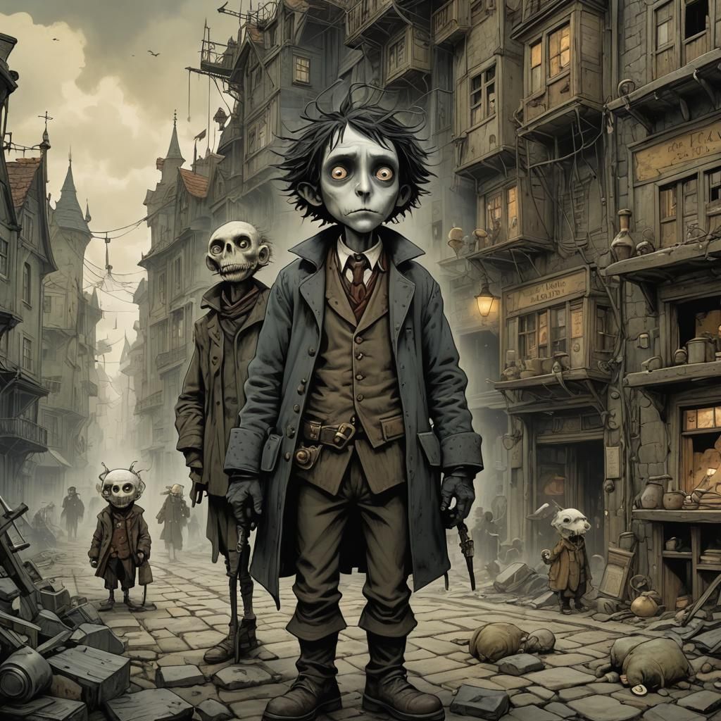 Dystopian Background Check in Dark Fantasy Style