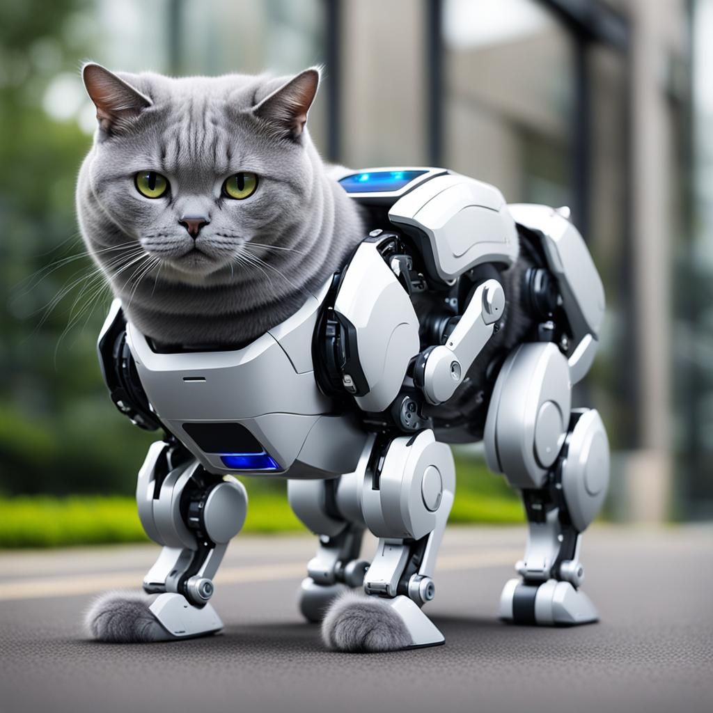 Chonky Grey Robot Cat Revealed