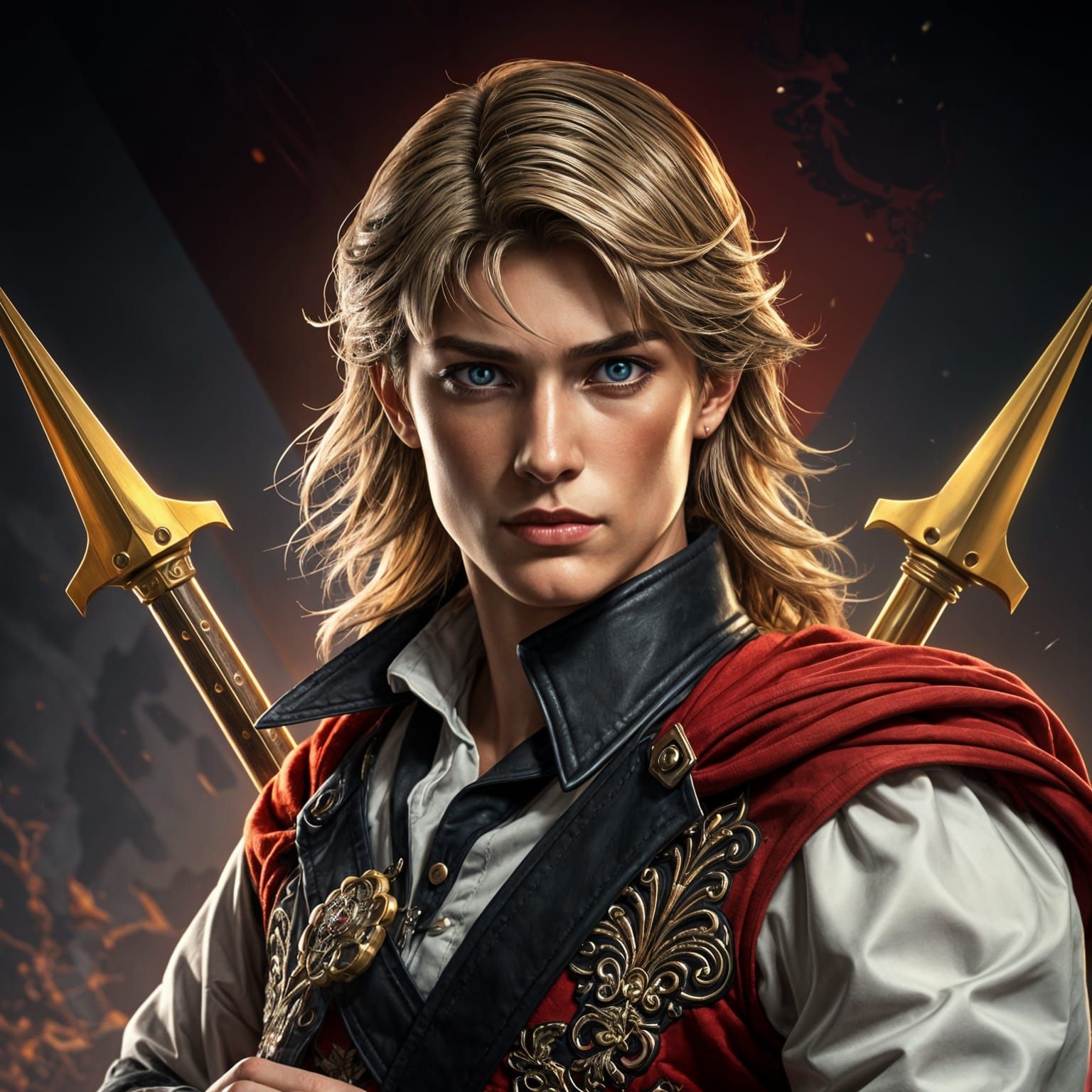 Dignified Young Prince in Elegant Attire