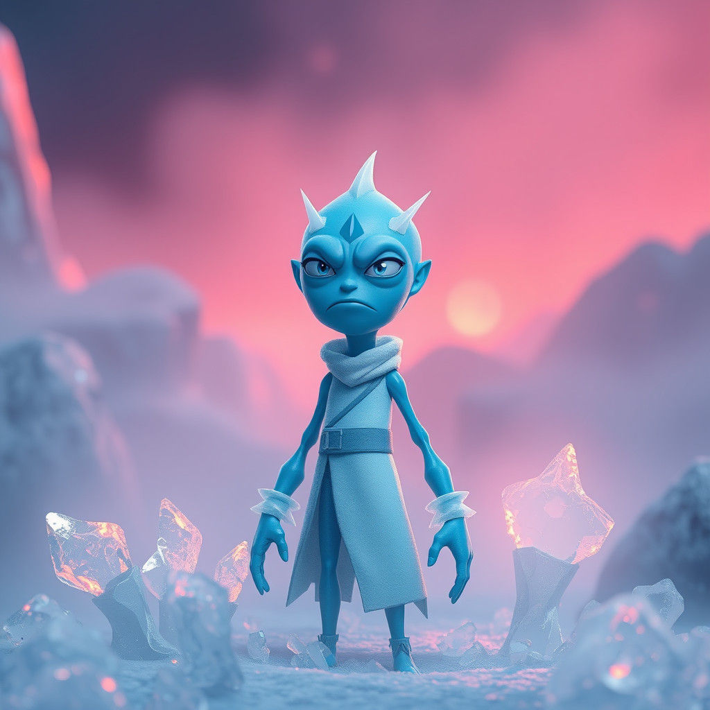 Snow Pea in Mystical High-Fantasy Landscape