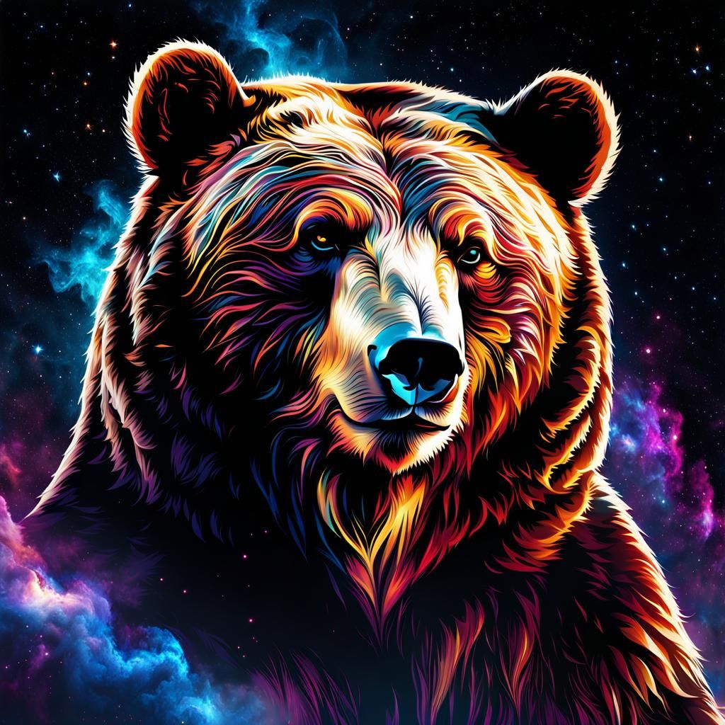 Bear Mafia Sign in Digital Painting Style