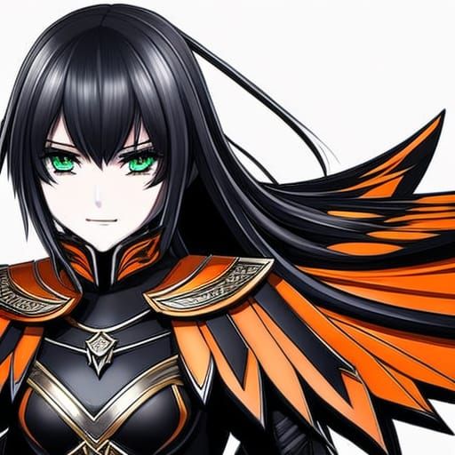 Armored Anime Girl Portrait in Hyperdetailed Style