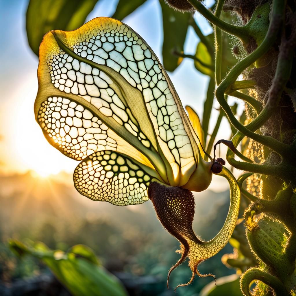 Ceropegia Flower in Candy Art Style Eco-Garden