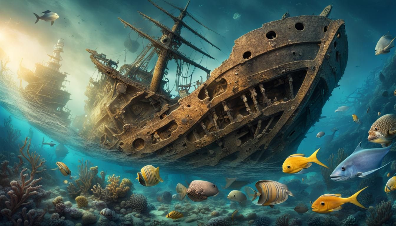 Sunken Shipwreck Home to Sea Life