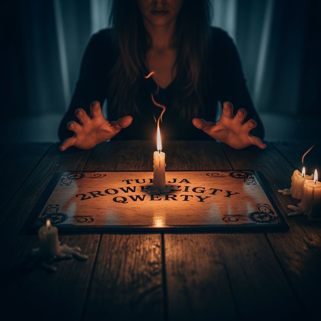 Eerie Ouija Board with QWERTY Layout
