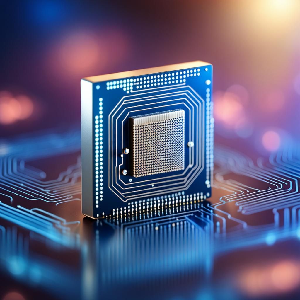 Quantum Computer Chip Qubit in Superposition