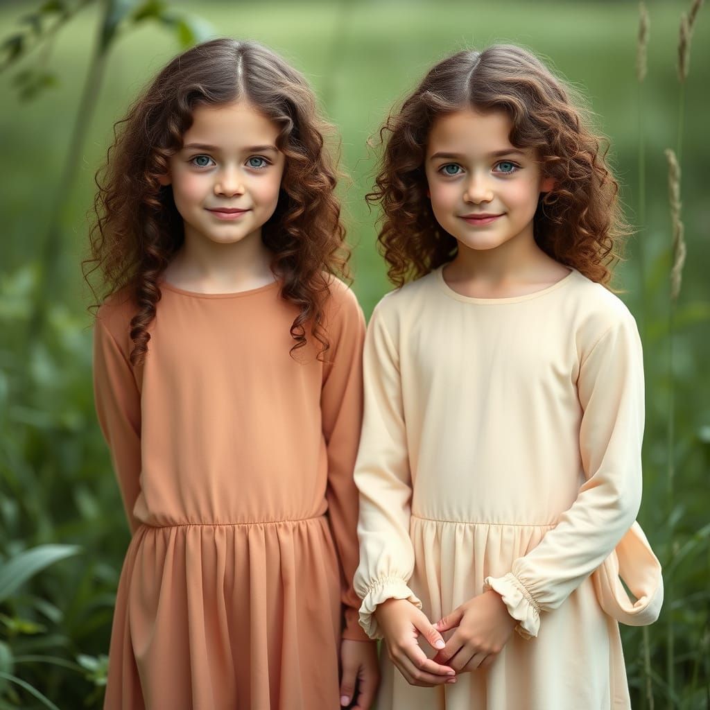 Elegant Twins in a Natural Setting