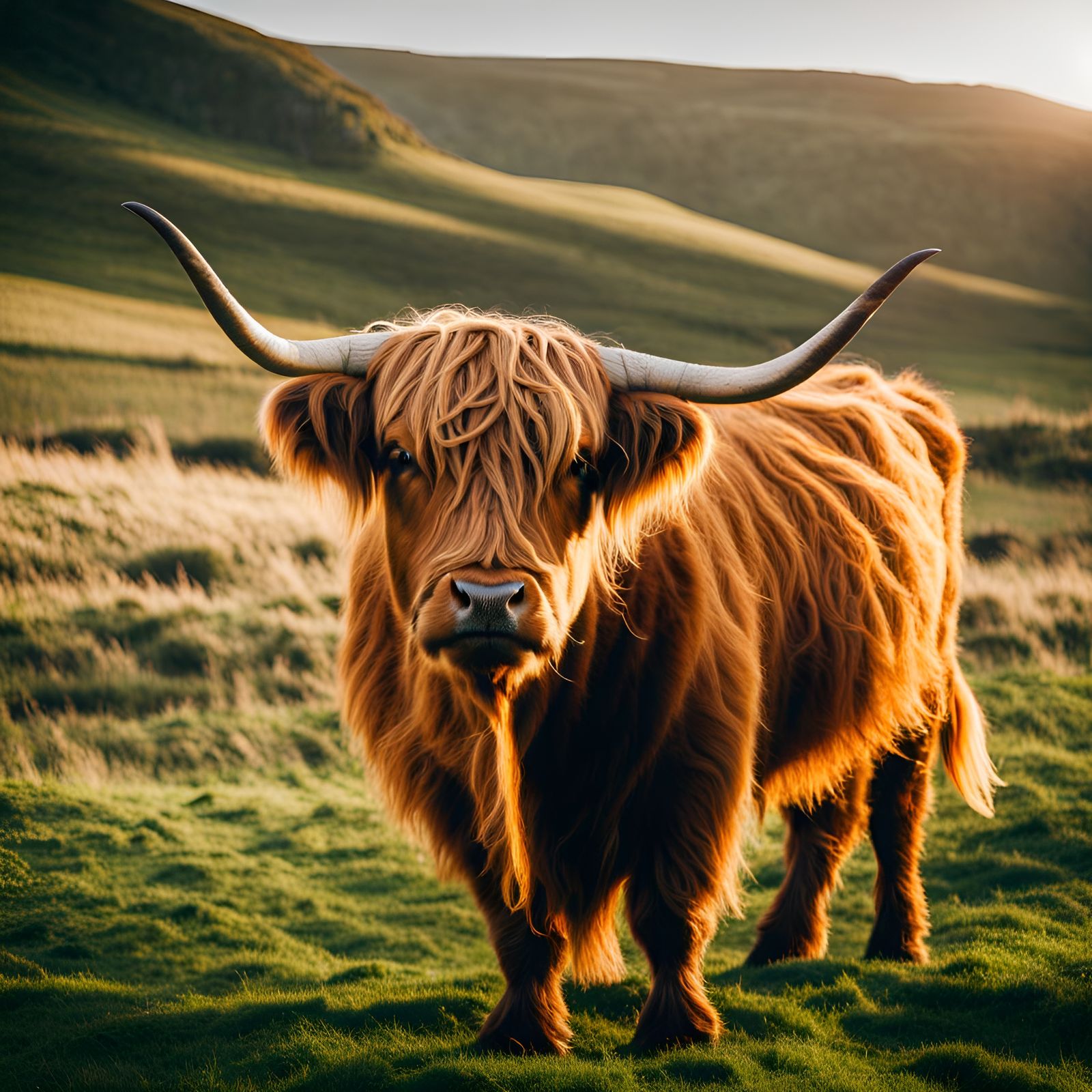 Majestic Highland Cow Portrait
