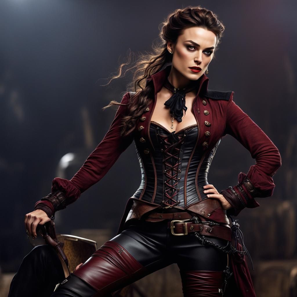 Keira Knightley as Pirate in Leather Corset