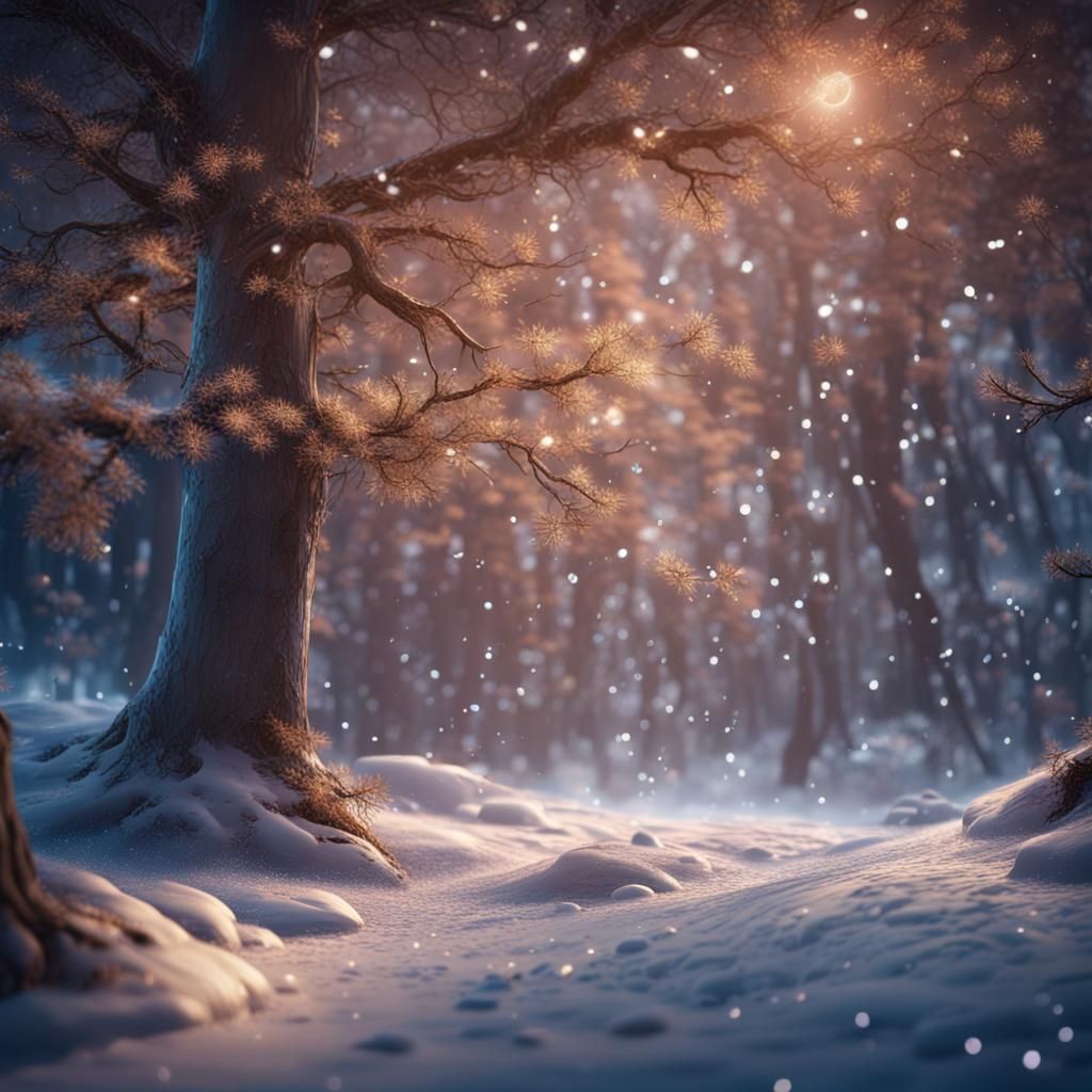 Sparkling Snowflakes in a Magical Breeze