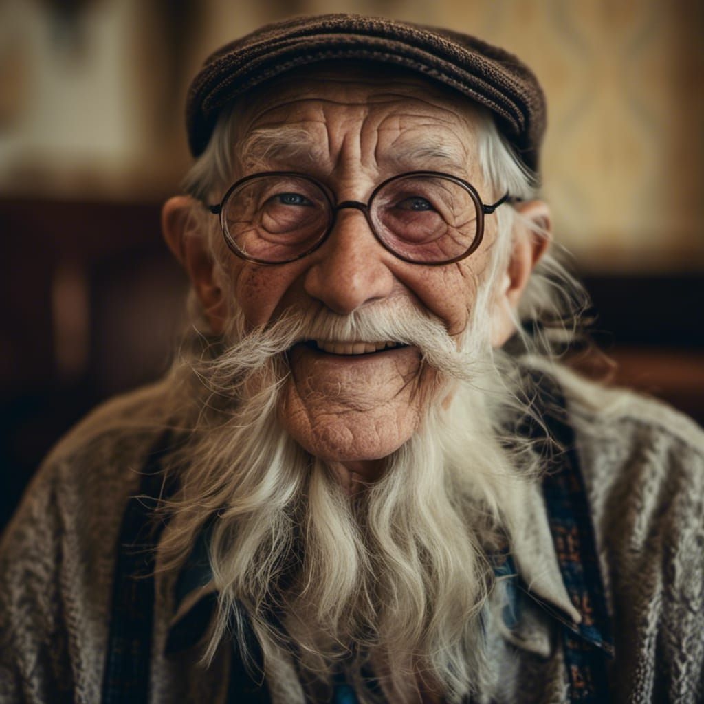 A photo of an old man enjoying his life in a retirement comm...