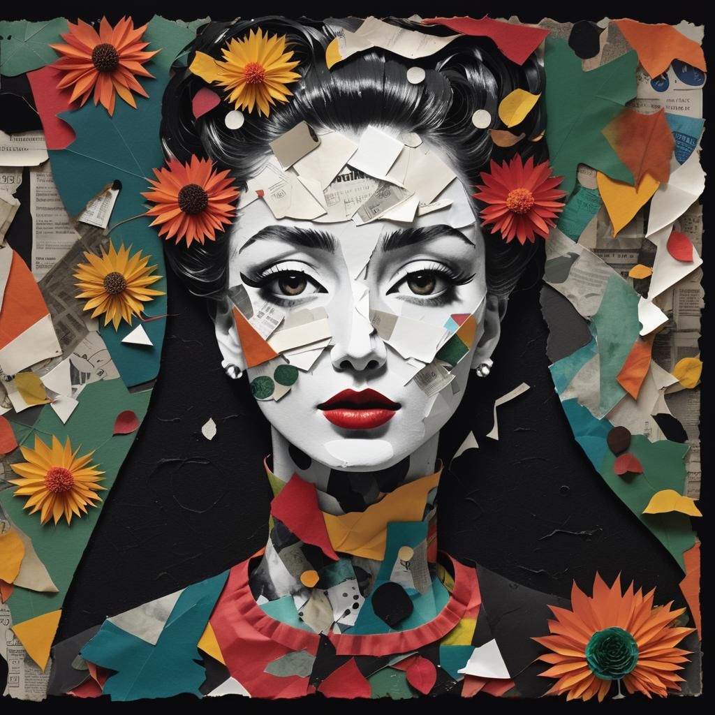 Dada-Inspired Photogram Collage with Autumnal Elements