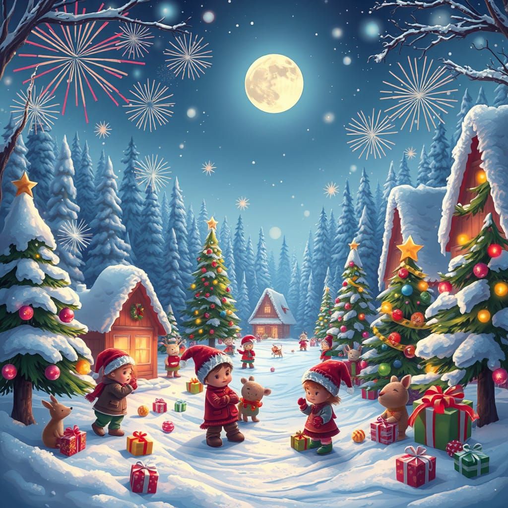 A Whimsical Christmas Eve Wonderland in Candyland Style