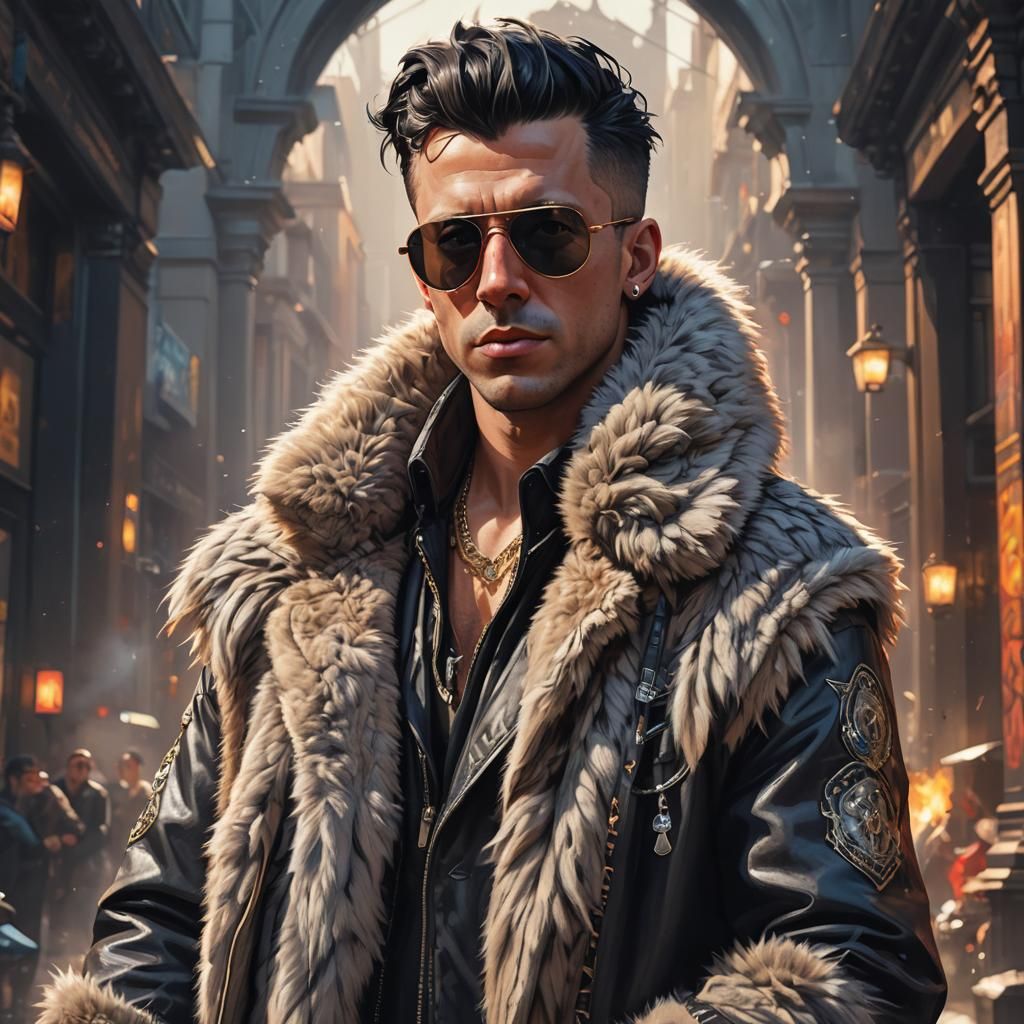 Arrogant Young Wizard Portrait in Hyperdetailed Style