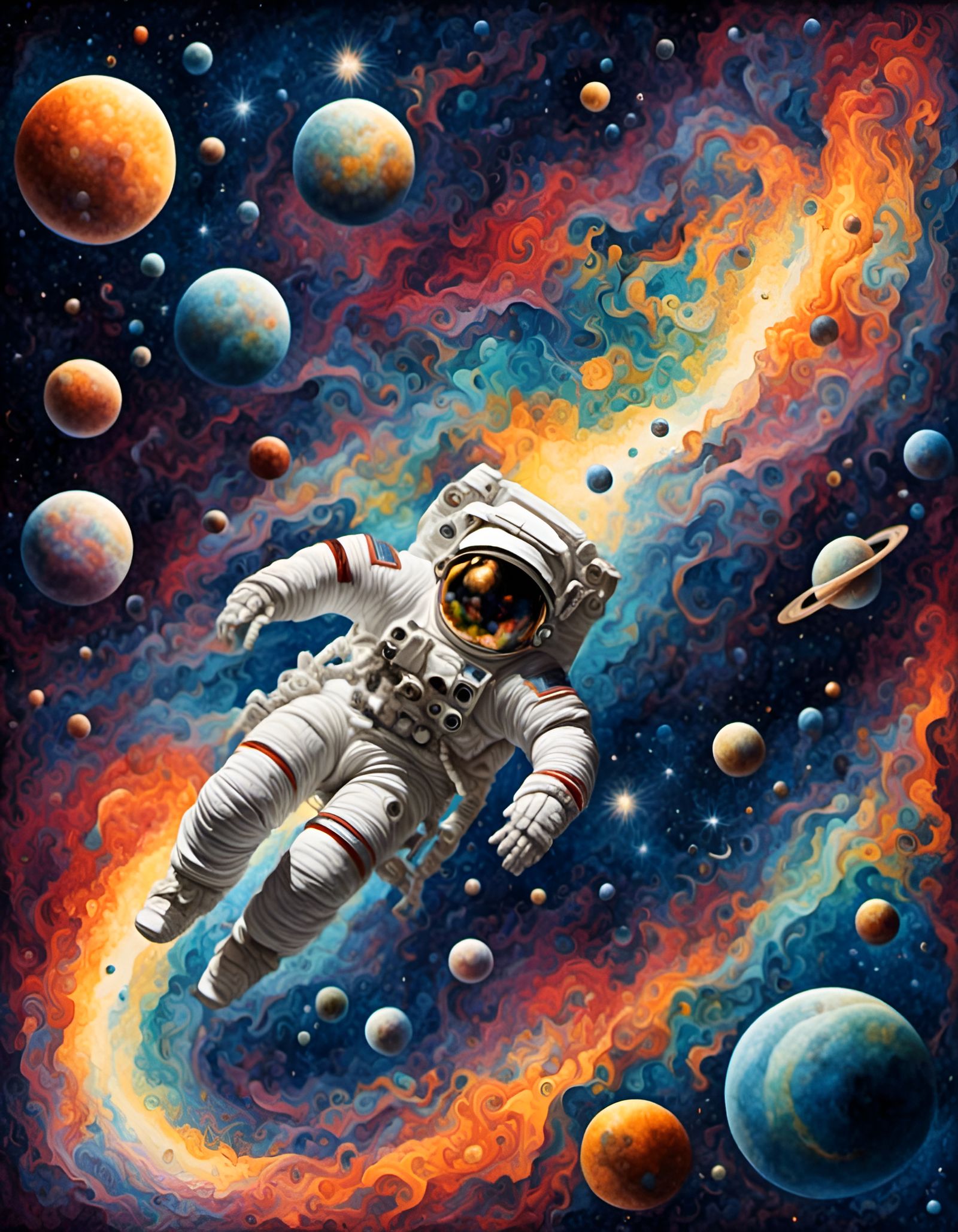 Quilted Outer Space: A Colorful Patchwork