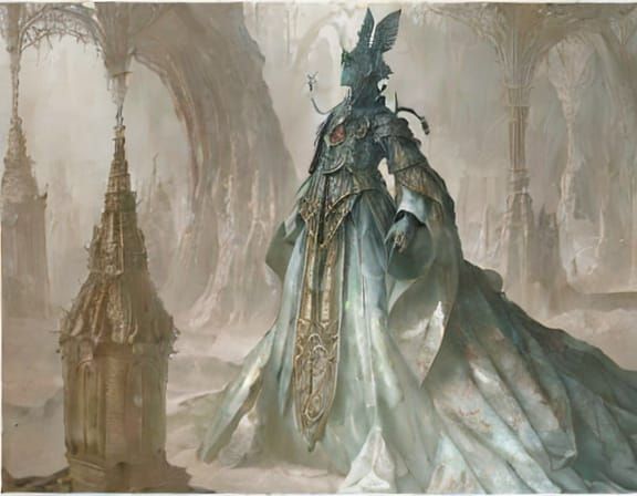 Frail Pope Enveloped in Iridescent Tissue Paper Amidst a Sur...