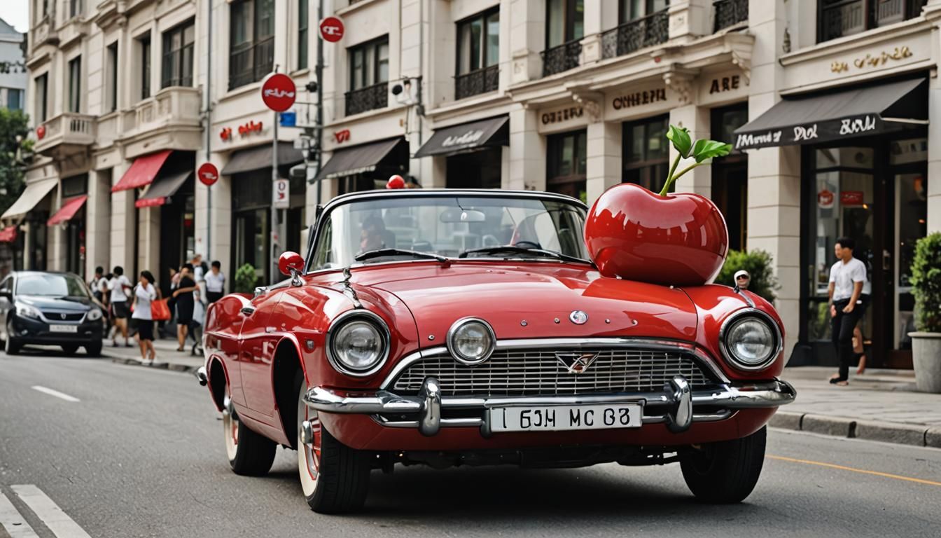 Stylish Cherry-Shaped Mobile and Car Design