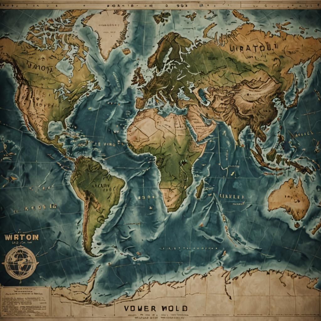Cinematic World Map Film Still