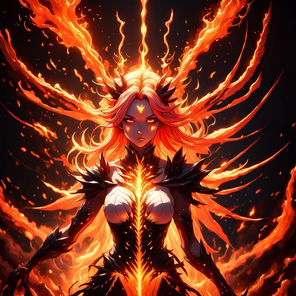 Demonic Fairy Goddess of Molten Metal