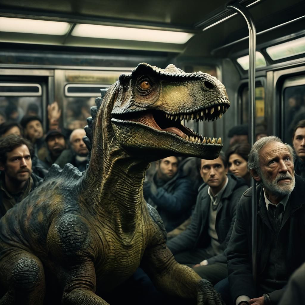 Dinosaur in Subway Car: A Cinematic Masterpiece