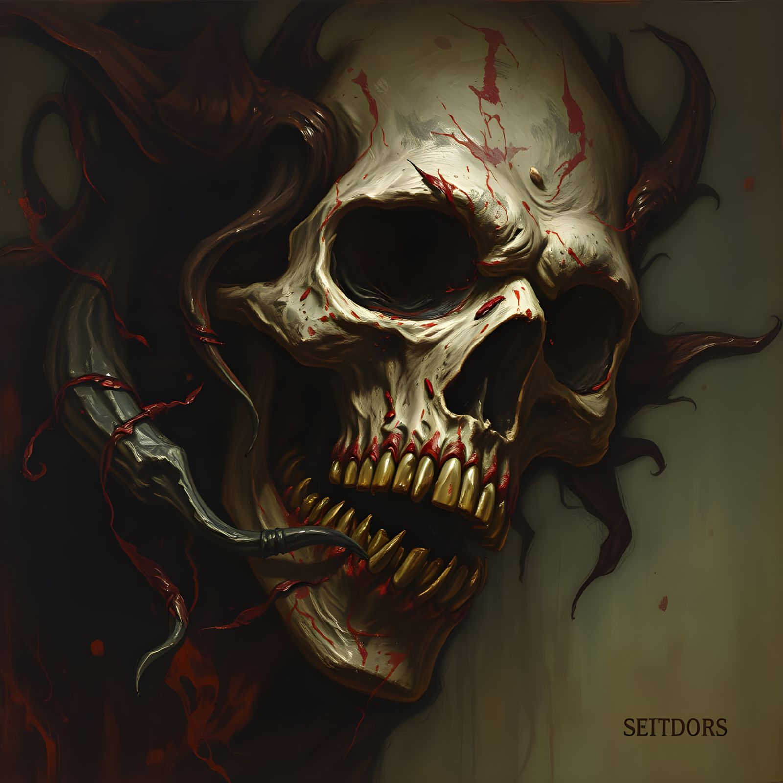 Majestic Horror Figure in Dark, Gothic Style