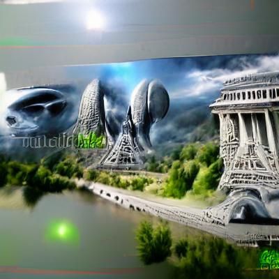 Surreal Matte Painting: Extraterrestrial Contact and Truth