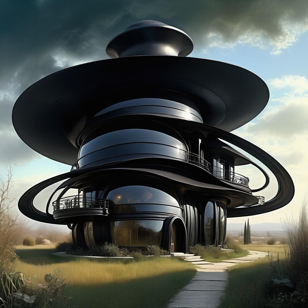 Futuristic Hat-Shaped House Inspired by Surrealist Art