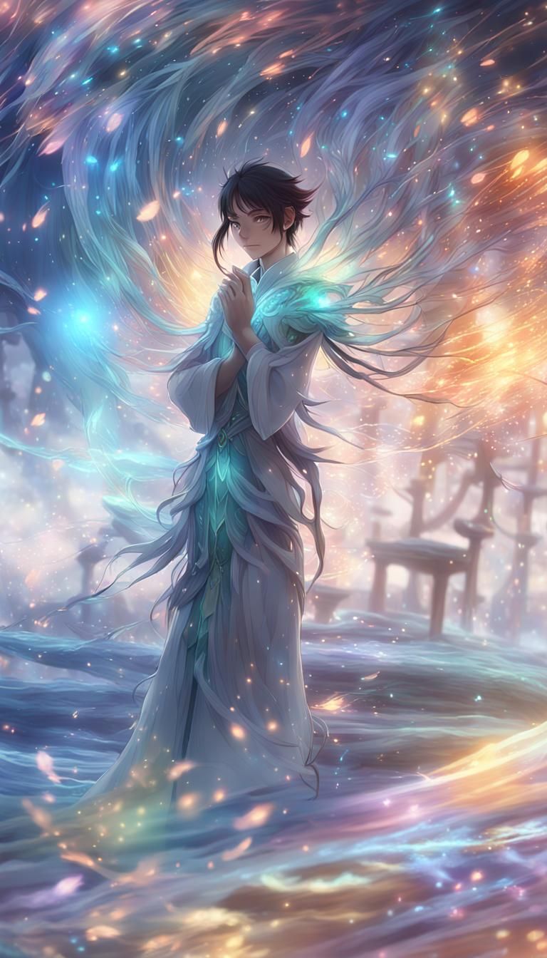 Anime-Inspired 3D Portrait in Ethereal Fantasy Style
