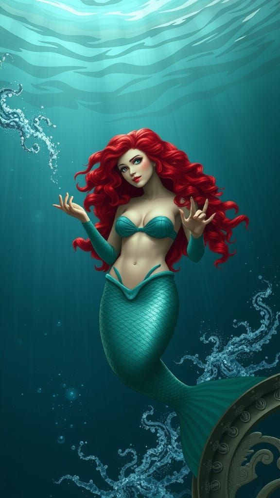 Enchanting Siren in Cyberpunk Style