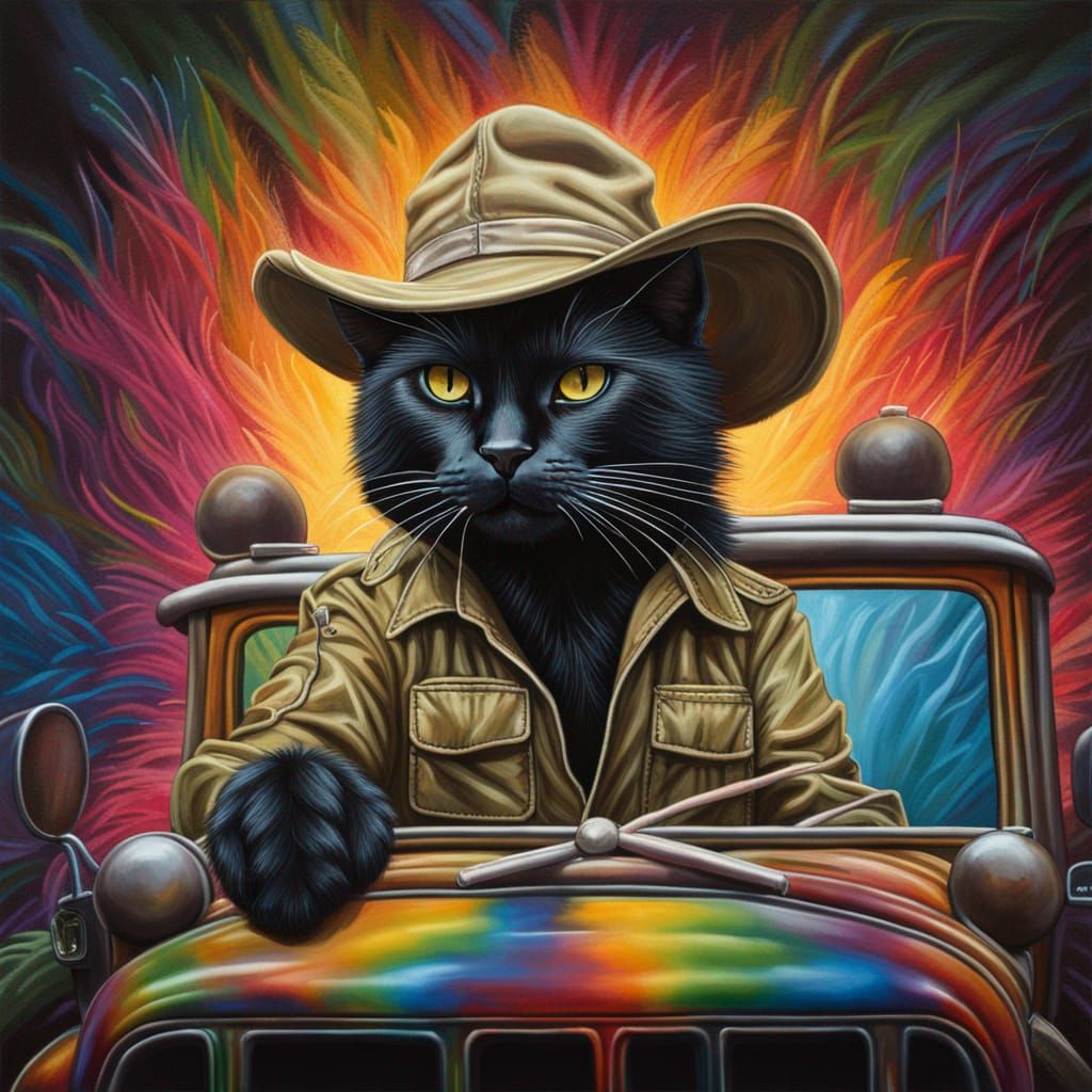 Black Cat as a Safari Guide