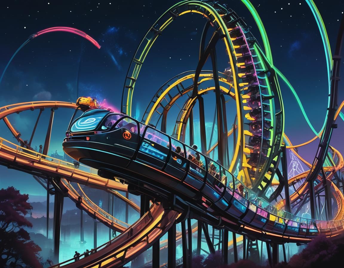 "Futuristic Extreme Theme Fun Parks", Roller Coaster
