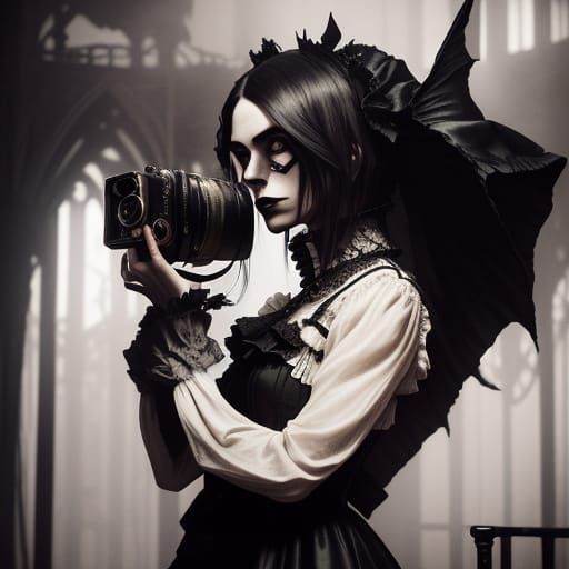 Ethereal Gothic Fashion in Moody Ambiance