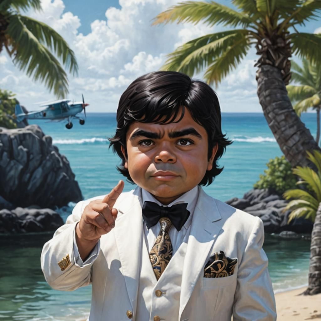 Hyperrealistic Tattoo Seaplane Scene from Fantasy Island