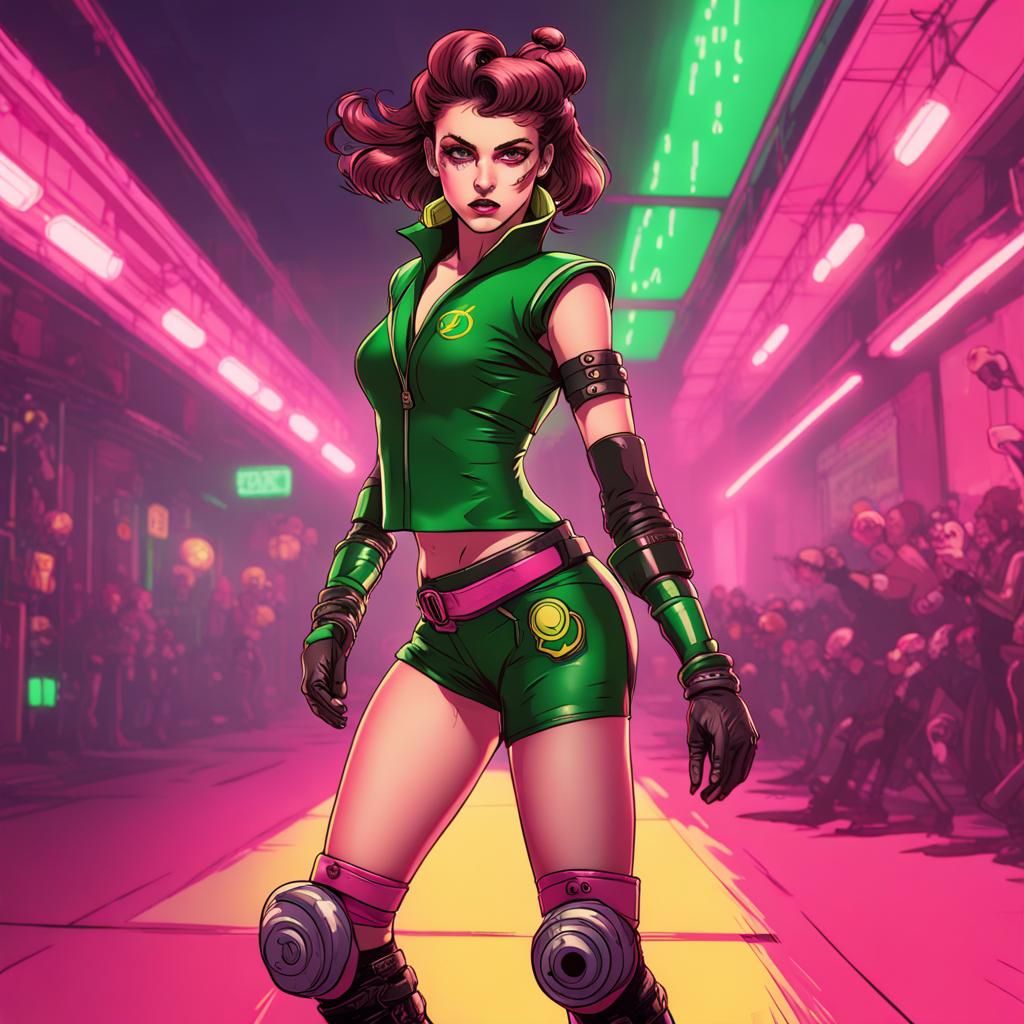 Sailor Jupiter As A Roller Derby Girl