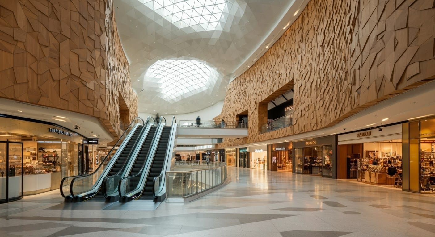 Modern Indoor Space with Geometric Design