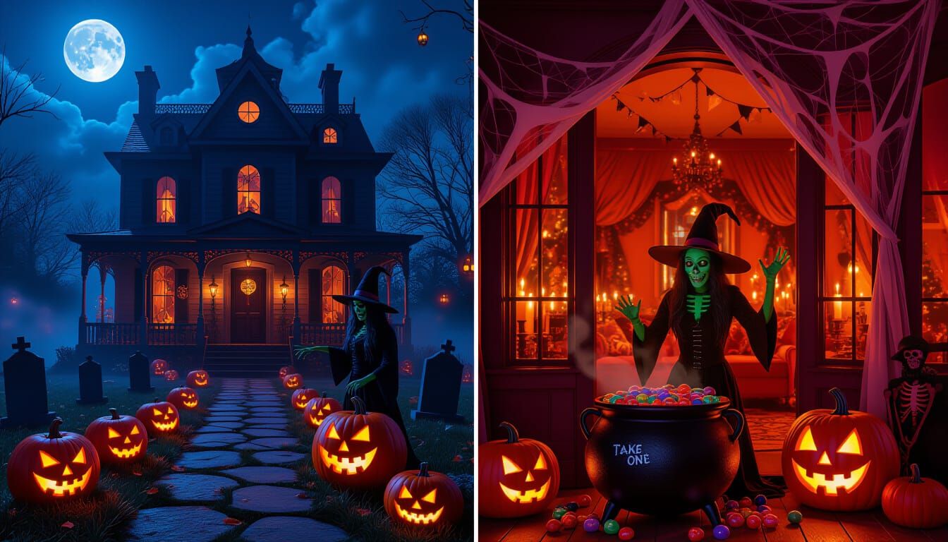 Cinematic Halloween Haunted House: Inside and Out