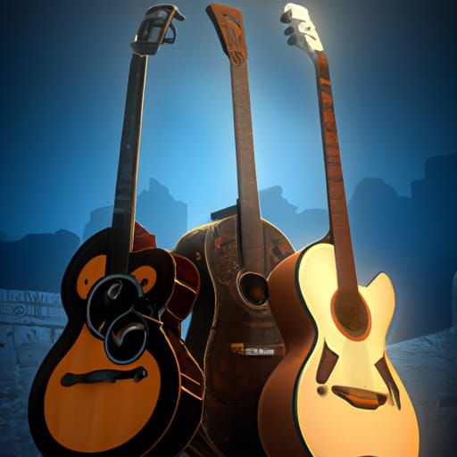 Classic Guitars: Hyperdetailed Concept Art in 8k